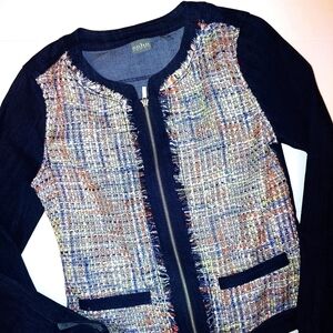 SOHO Jeans Jacket Zip Front S